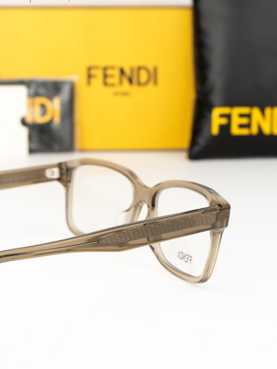 Fendi Women Eyeglasses Rectangular Transparent Khaki FE50030I 057 NEW AUTHENTIC main image 4